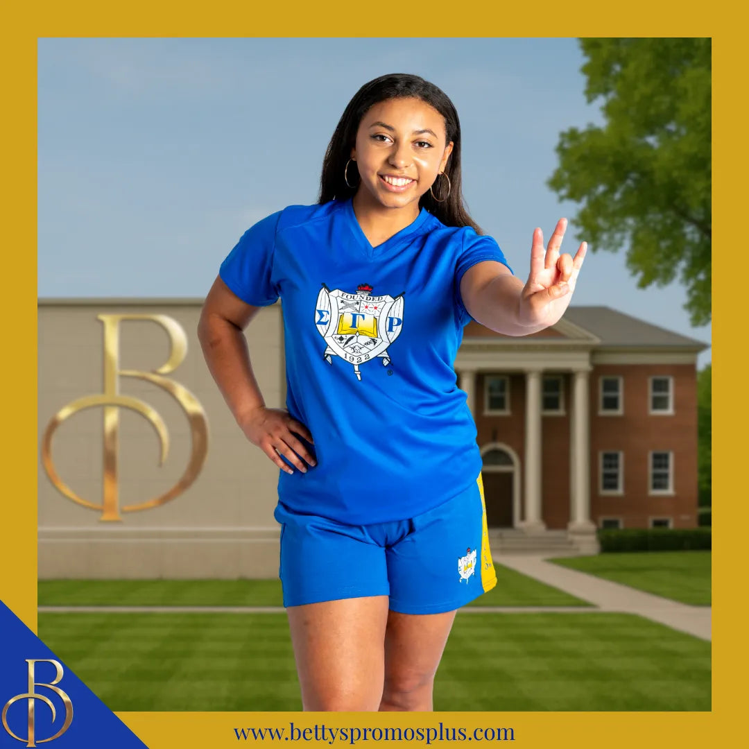Sigma Gamma Rho ΣΓΡ Shield Performance Moisture Wicking Screen Printed Workout T-Shirt-Sigma Gamma Rho Paraphernalia-Sigma Gamma Rho T-Shirts-Betty's Promos Plus