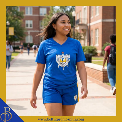 Sigma Gamma Rho ΣΓΡ Shield Performance Moisture Wicking Screen Printed Workout T-Shirt-Sigma Gamma Rho Paraphernalia-Sigma Gamma Rho T-Shirts-Betty's Promos Plus