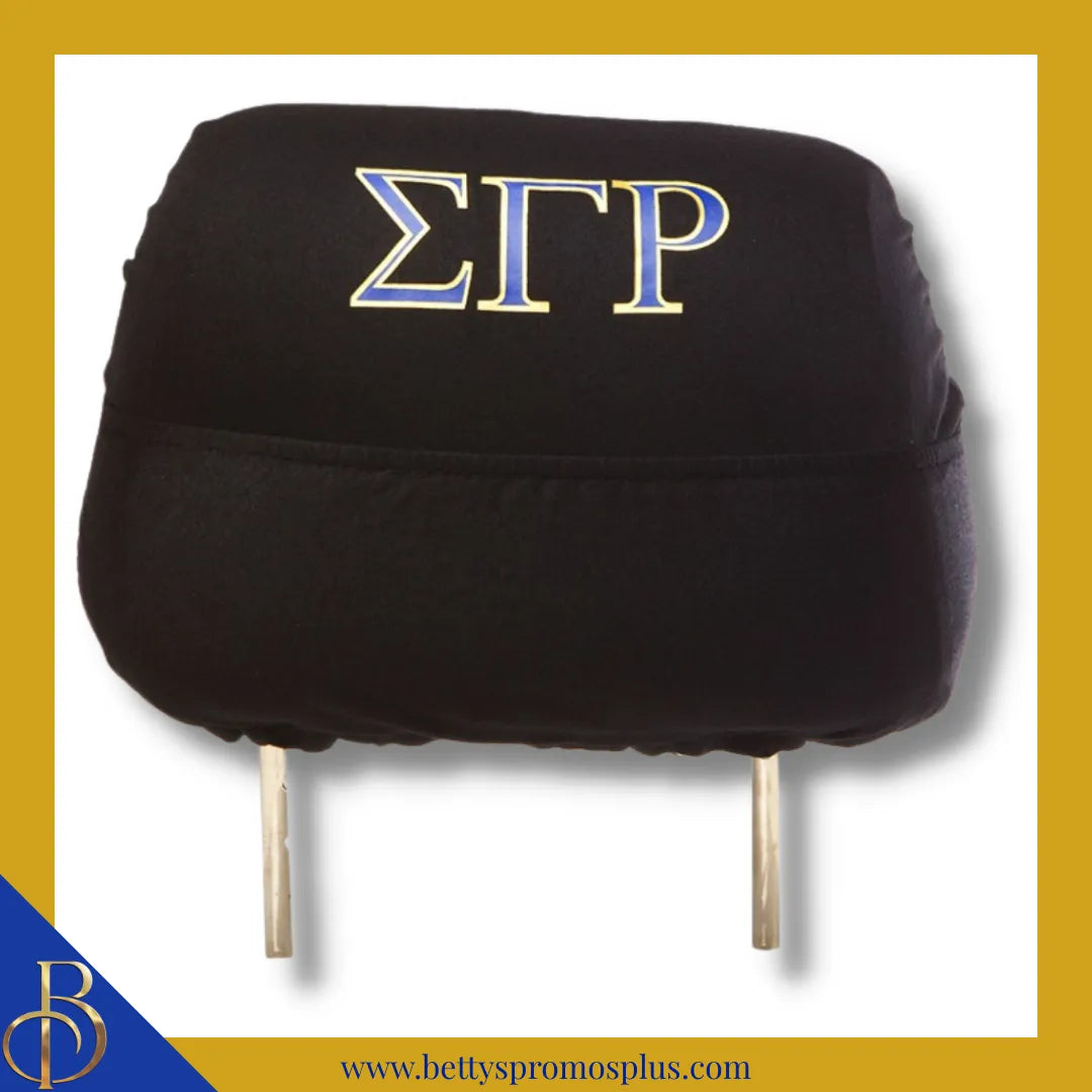 Sigma Gamma Rho ΣΓΡ Shield with Greek Letters Car Seat Headrest Cover-Sigma Gamma Rho Paraphernalia-Sigma Gamma Rho Headrest Cover-Betty's Promos Plus