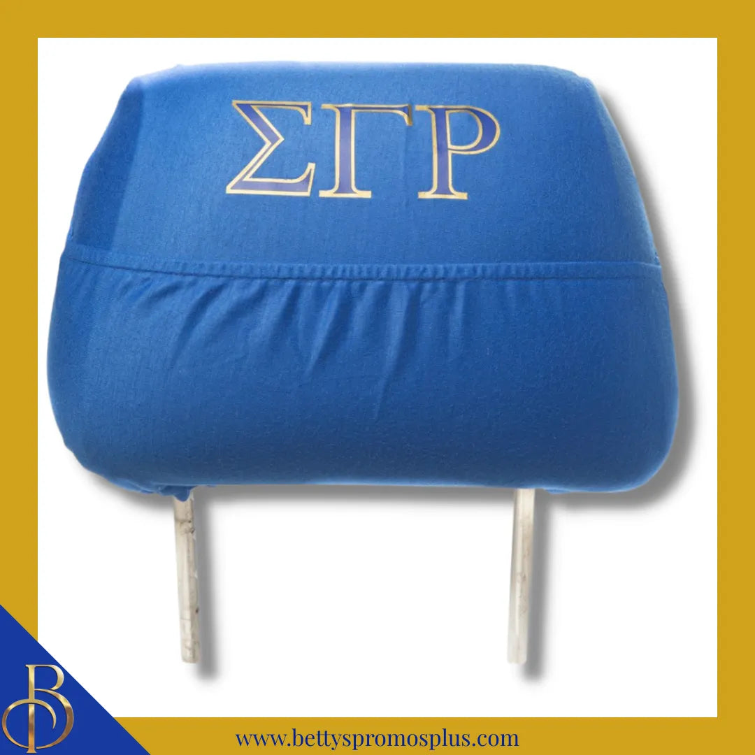 Sigma Gamma Rho ΣΓΡ Shield with Greek Letters Car Seat Headrest Cover-Sigma Gamma Rho Paraphernalia-Sigma Gamma Rho Headrest Cover-Betty's Promos Plus