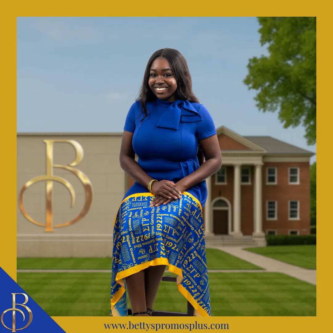 Sigma Gamma Rho ΣΓΡ Signature Scarf-Sigma Gamma Rho Paraphernalia-Sigma Gamma Rho Scarf-Betty's Promos Plus