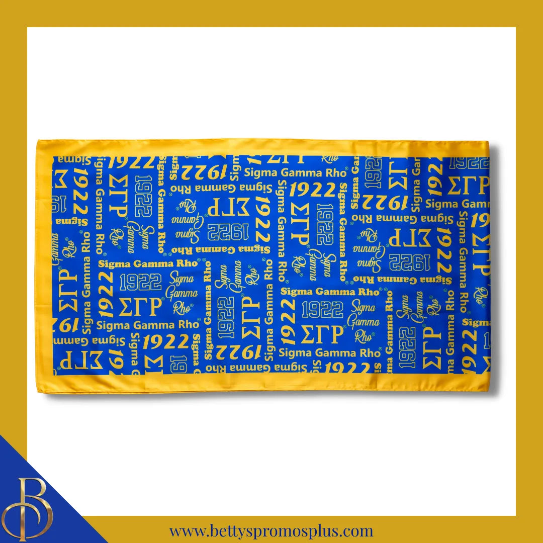 Sigma Gamma Rho ΣΓΡ Signature Scarf-Sigma Gamma Rho Paraphernalia-Sigma Gamma Rho Scarf-Betty's Promos Plus