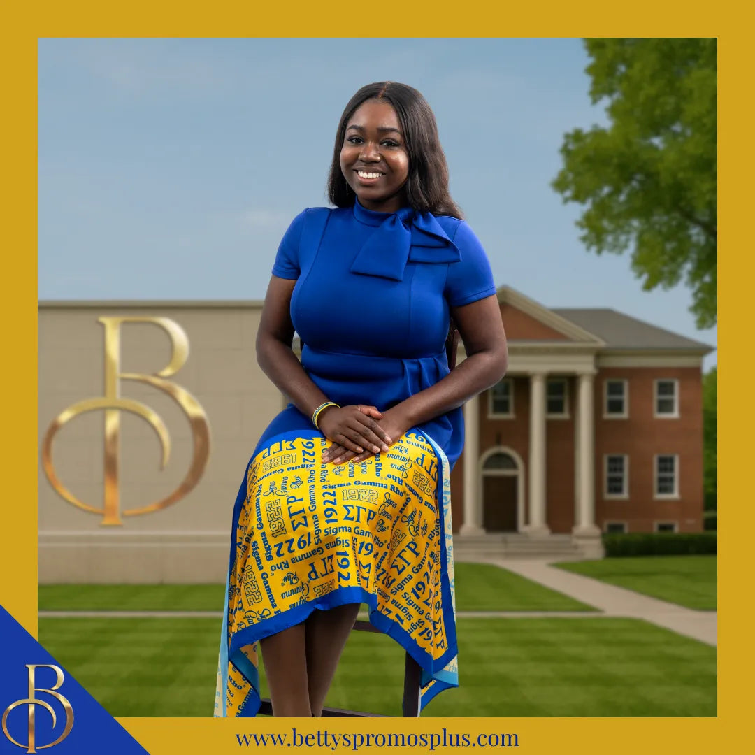 Sigma Gamma Rho ΣΓΡ Signature Scarf-Sigma Gamma Rho Paraphernalia-Sigma Gamma Rho Scarf-Betty's Promos Plus