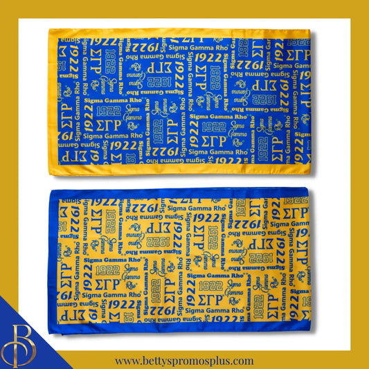 Sigma Gamma Rho ΣΓΡ Signature Scarf-Sigma Gamma Rho Paraphernalia-Sigma Gamma Rho Scarf-Betty's Promos Plus