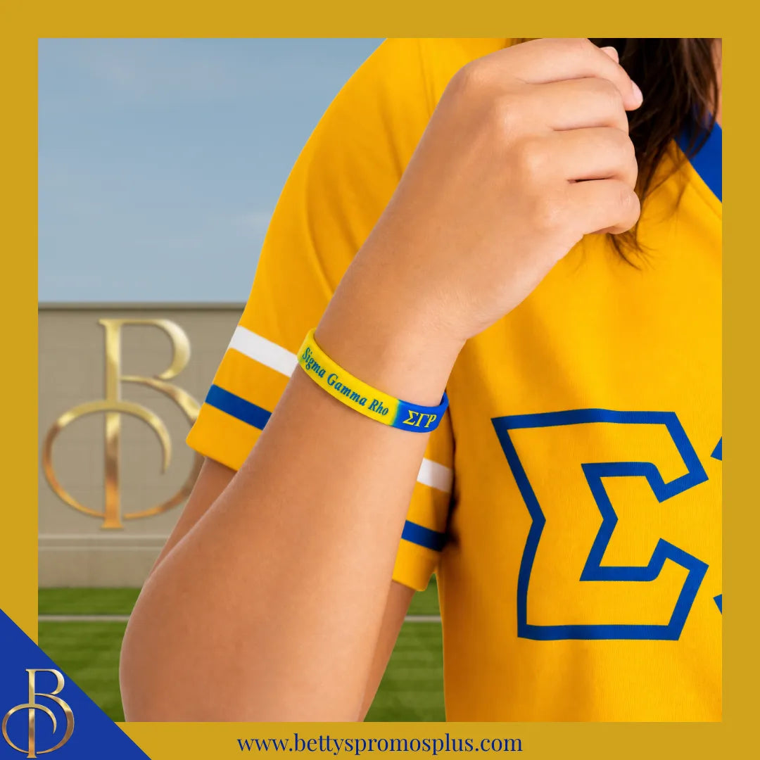 Sigma Gamma Rho ΣΓΡ Silicone Wristband Rubber Bracelet-Sigma Gamma Rho Paraphernalia-Sigma Gamma Rho Wristband-Betty's Promos Plus
