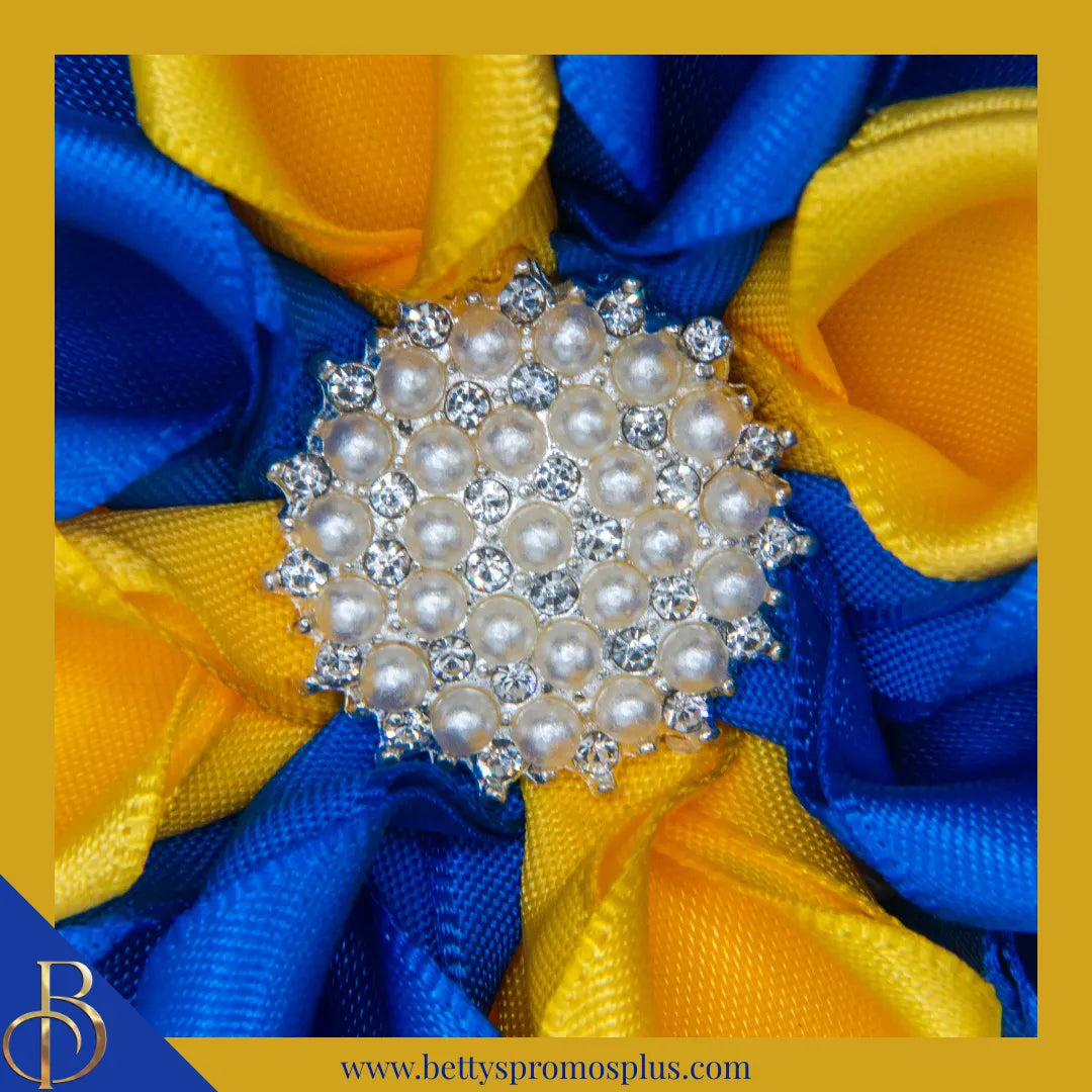 Sigma Gamma Rho ΣΓΡ Silk Flower Brooch-Sigma Gamma Rho Paraphernalia-Sigma Gamma Rho Lapel Pin-Betty's Promos Plus