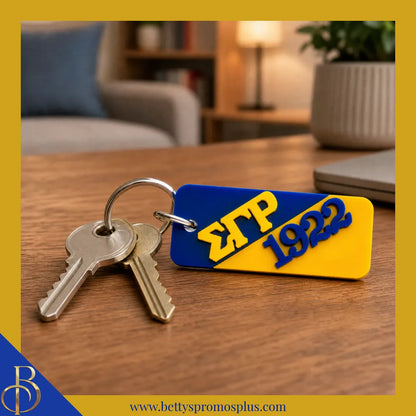 Sigma Gamma Rho ΣΓΡ Split Acrylic Keychain-Sigma Gamma Rho Paraphernalia-Sigma Gamma Rho Keychain-Betty's Promos Plus