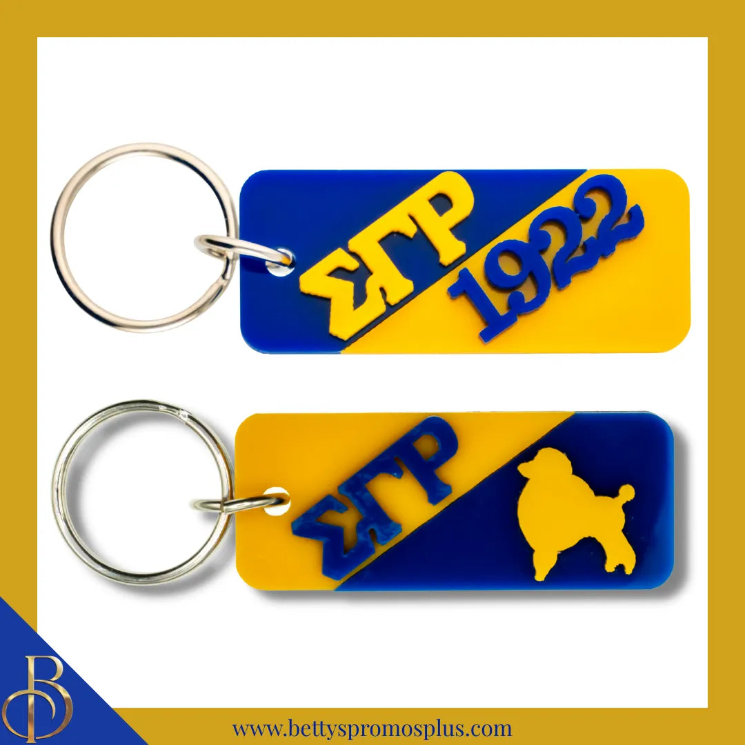Sigma Gamma Rho ΣΓΡ Split Acrylic Keychain-Sigma Gamma Rho Paraphernalia-Sigma Gamma Rho Keychain-Betty's Promos Plus