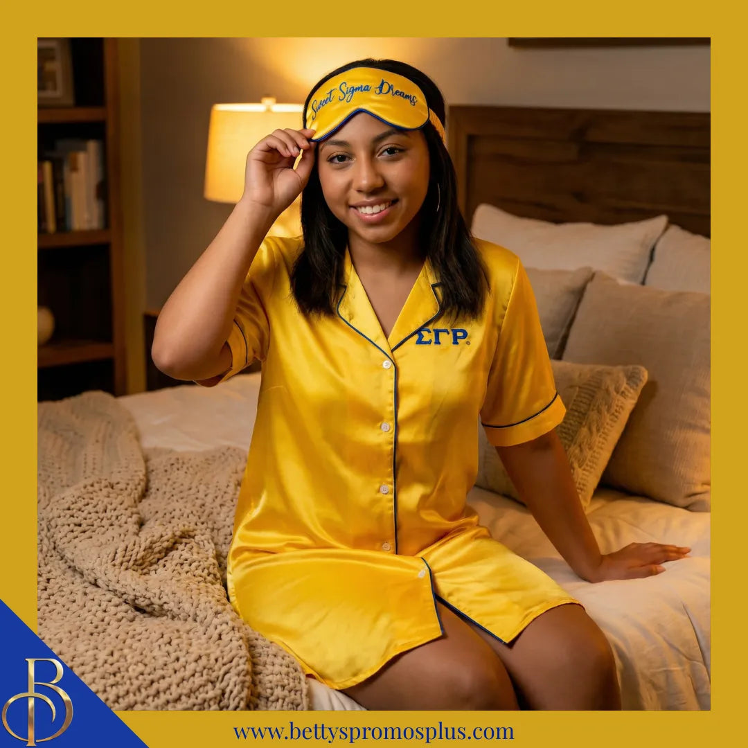 Sigma Gamma Rho ΣΓΡ "Sweet Sigma Dreams" Sleep Mask-Sigma Gamma Rho Paraphernalia-Sigma Gamma Rho Sleep Mask-Betty's Promos Plus