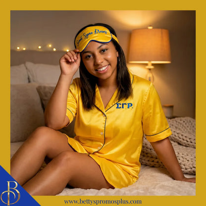 Sigma Gamma Rho ΣΓΡ "Sweet Sigma Dreams" Sleep Mask-Sigma Gamma Rho Paraphernalia-Sigma Gamma Rho Sleep Mask-Betty's Promos Plus