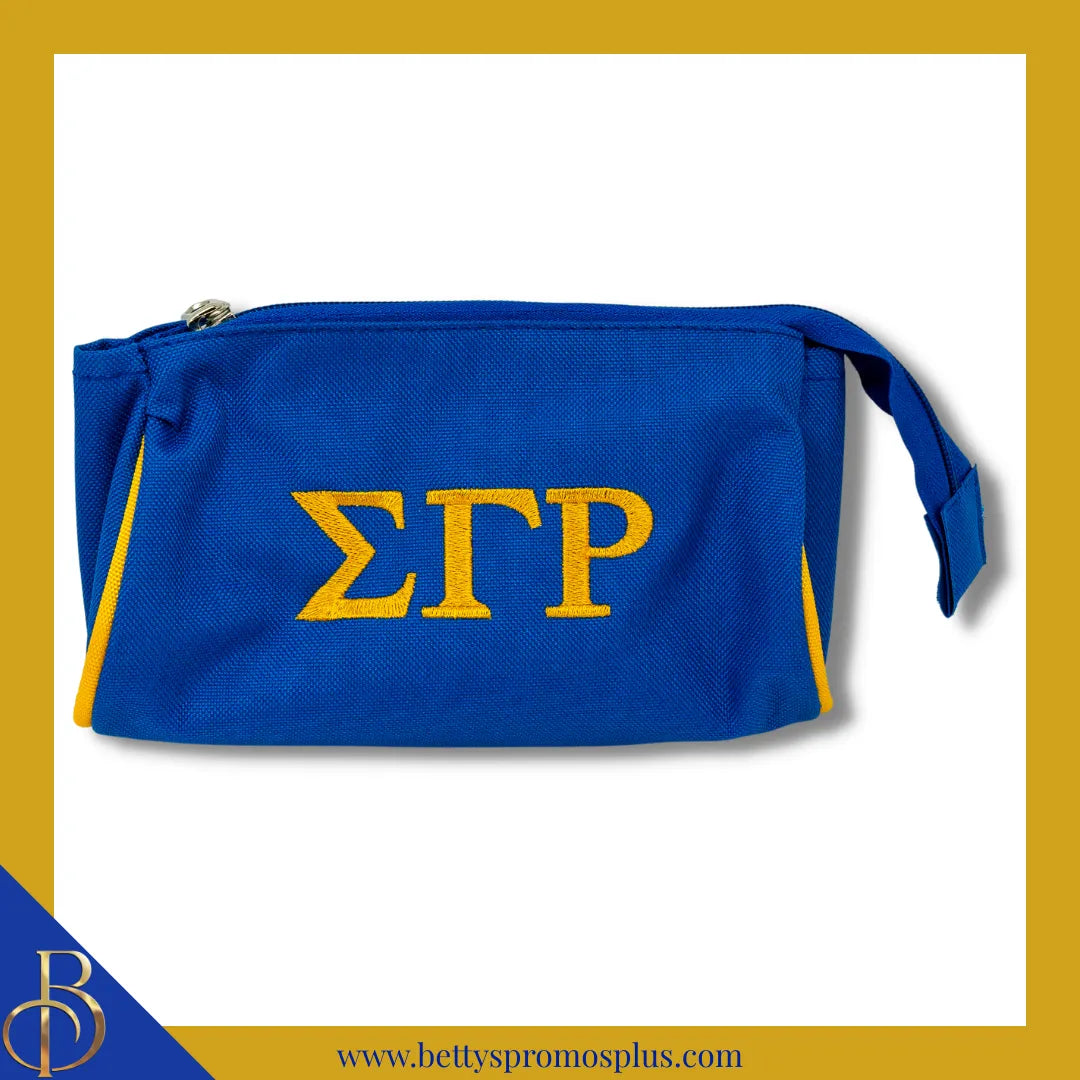 Sigma Gamma Rho ΣΓΡ Toiletry Bag Set of 3 Makeup Travel Kit Bathroom and Luggage Organizer-Sigma Gamma Rho Paraphernalia-Sigma Gamma Rho Cosmetic Case-Betty's Promos Plus