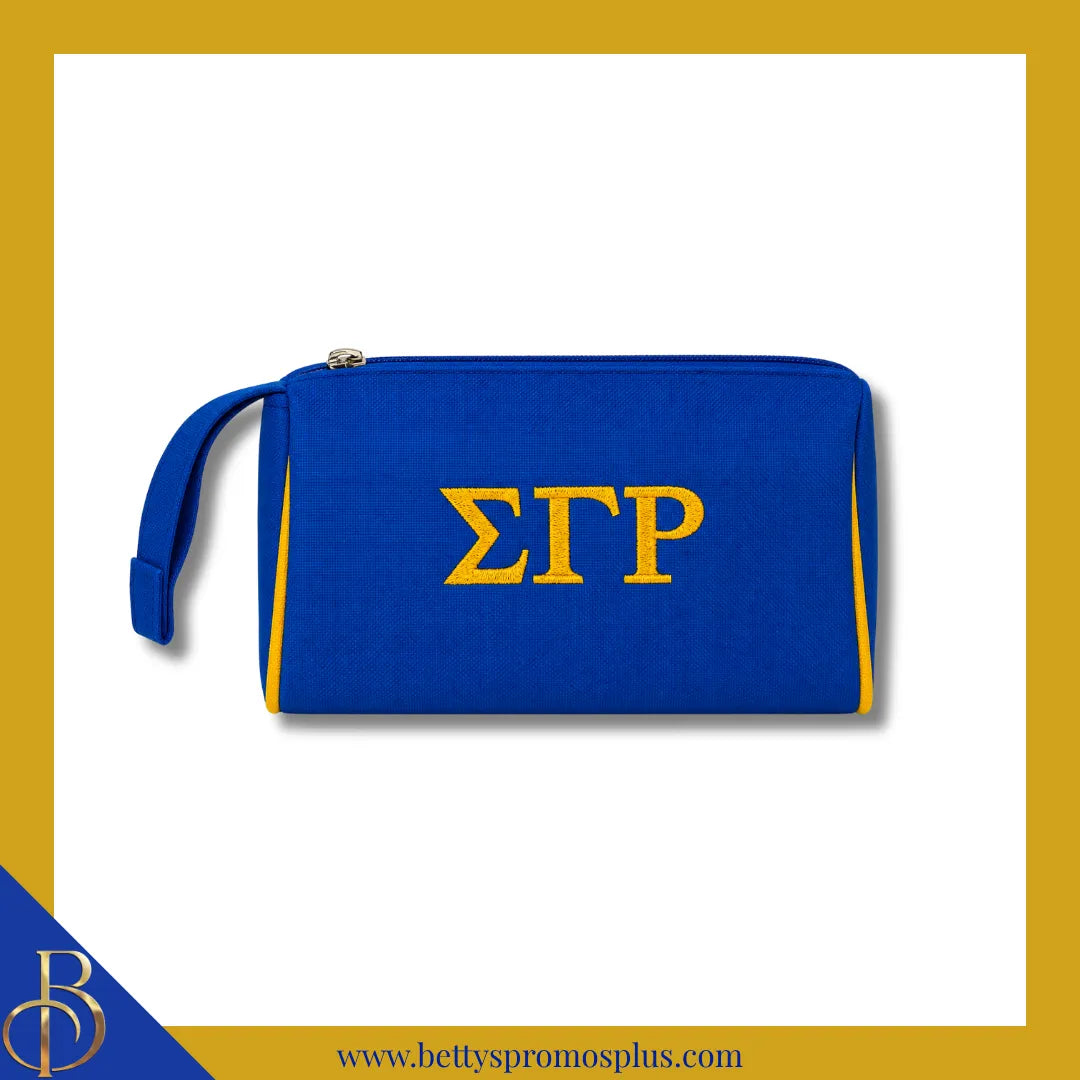 Sigma Gamma Rho ΣΓΡ Toiletry Bag Set of 3 Makeup Travel Kit Bathroom and Luggage Organizer-Sigma Gamma Rho Paraphernalia-Sigma Gamma Rho Cosmetic Case-Betty's Promos Plus