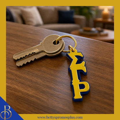 Sigma Gamma Rho ΣΓΡ Vertical Greek Letters Acrylic Keychain-Sigma Gamma Rho Paraphernalia-Sigma Gamma Rho Keychain-Betty's Promos Plus