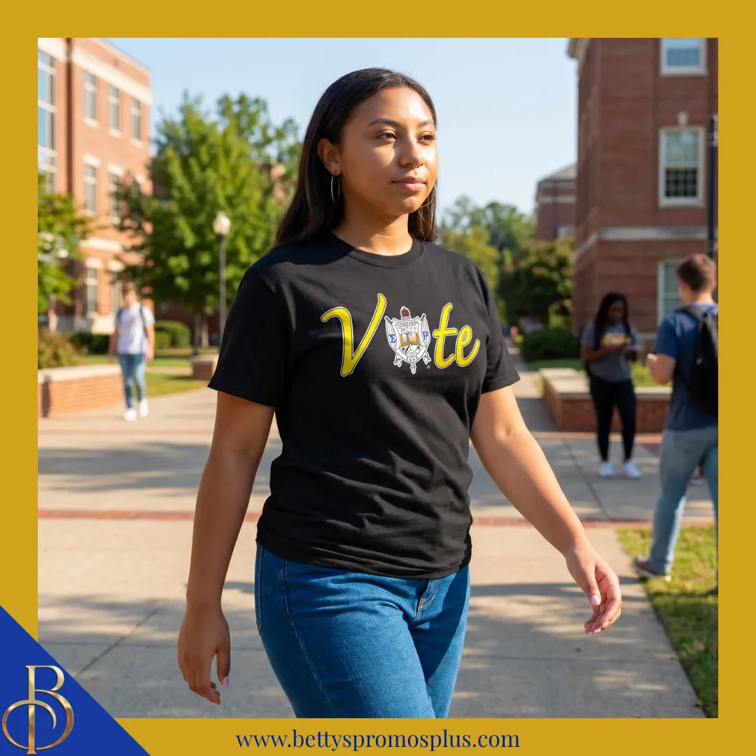 Sigma Gamma Rho ΣΓΡ VOTE Screen Printed T-Shirt-Sigma Gamma Rho Paraphernalia-Sigma Gamma Rho T-Shirts-Betty's Promos Plus