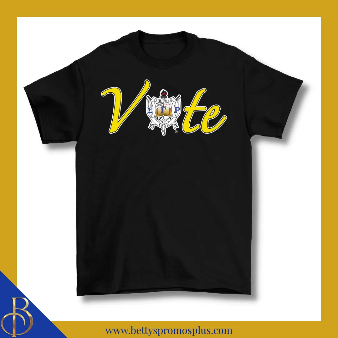 Sigma Gamma Rho ΣΓΡ VOTE Screen Printed T-Shirt-Sigma Gamma Rho Paraphernalia-Sigma Gamma Rho T-Shirts-Betty's Promos Plus