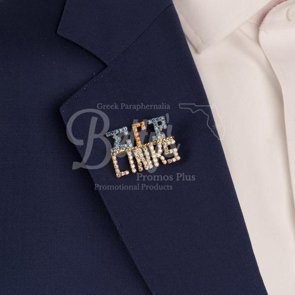 Sigma Gamma Rho ΣΓΡ/Links Rhinestone Pin-Sigma Gamma Rho Paraphernalia-Sigma Gamma Rho Rhinestone Pin-Betty's Promos Plus