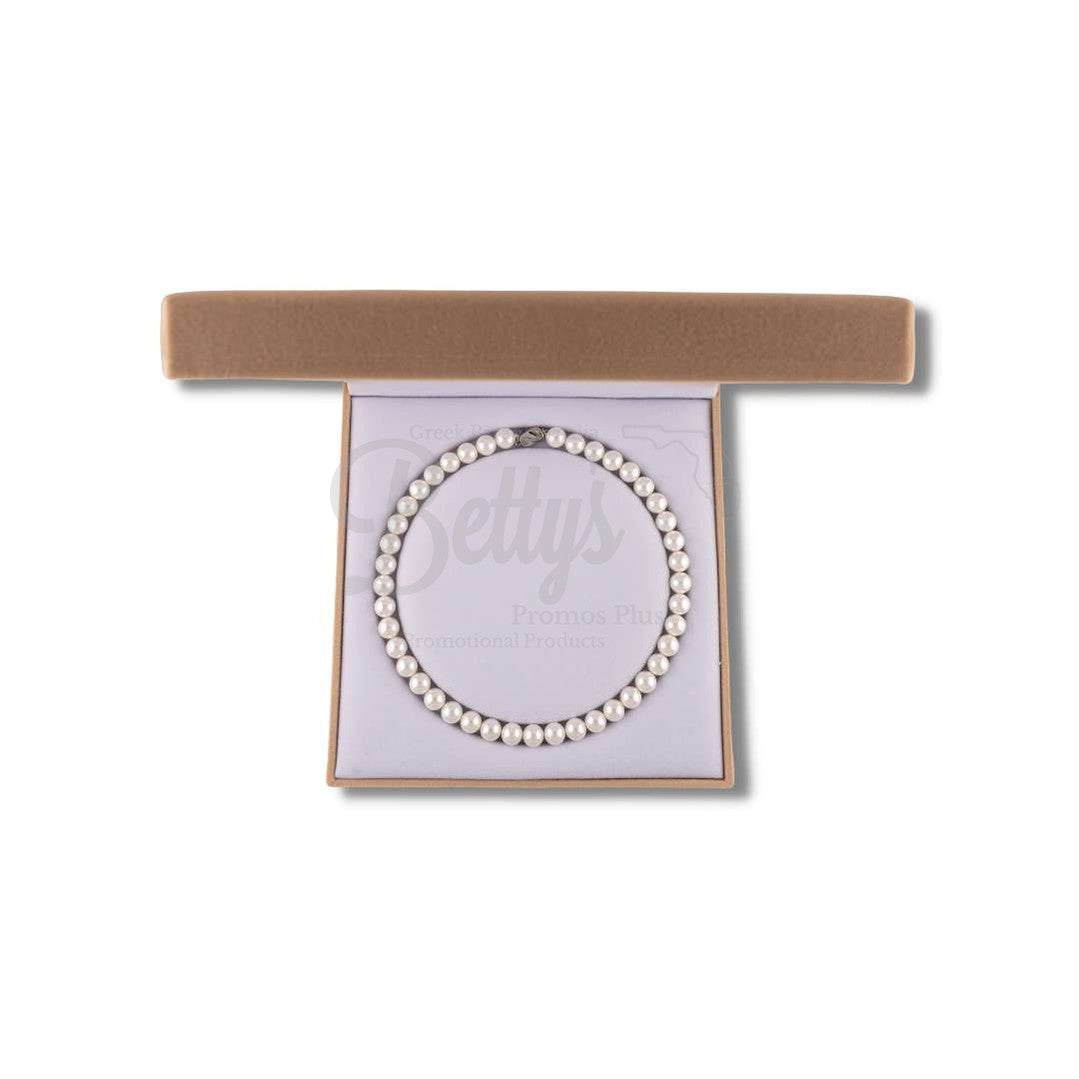 White Pearl Necklace with "My Pearls" Jewelry Box-Greek Paraphernalia-Greek Necklace-Betty's Promos Plus
