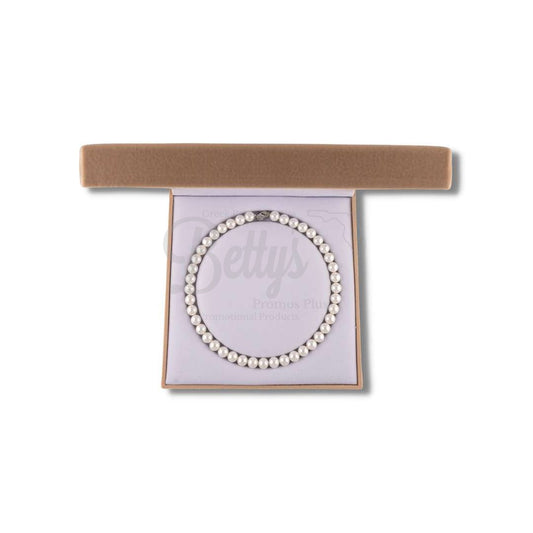 White Pearl Necklace with "My Pearls" Jewelry Box-Greek Paraphernalia-Greek Necklace-Betty's Promos Plus