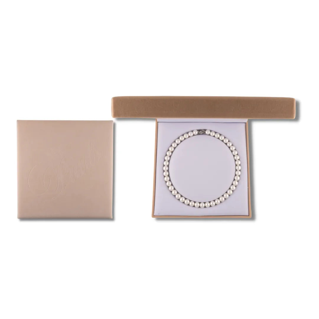 White Pearl Necklace with "My Pearls" Jewelry Box-Greek Paraphernalia-Greek Necklace-Betty's Promos Plus