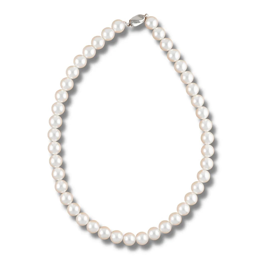 White Pearl Necklace with "My Pearls" Jewelry Box-White-Greek Paraphernalia-Greek Necklace-Betty's Promos Plus