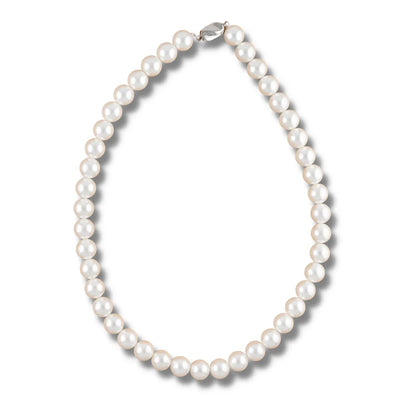 White Pearl Necklace with "My Pearls" Jewelry Box-White-Greek Paraphernalia-Greek Necklace-Betty's Promos Plus