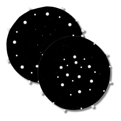 Wool French Style Beret with Pearls-Black-Greek Paraphernalia-Greek Beret-Betty's Promos Plus