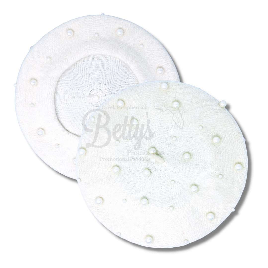 Wool French Style Beret with Pearls- Paraphernalia- Beret-Betty's Promos Plus
