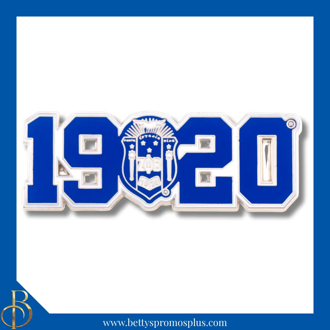 Zeta Phi Beta 1920 ΖΦΒ Shield Lapel Pin-Blue-Zeta Phi Beta Paraphernalia-Zeta Phi Beta Lapel Pin-Betty's Promos Plus