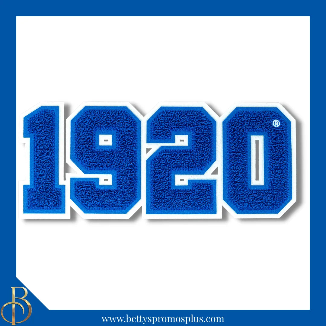 Zeta Phi Beta ΖΦΒ 1920 Chenille Embroidered Patch-Blue-Zeta Phi Beta Paraphernalia-Zeta Phi Beta Patch-Betty's Promos Plus