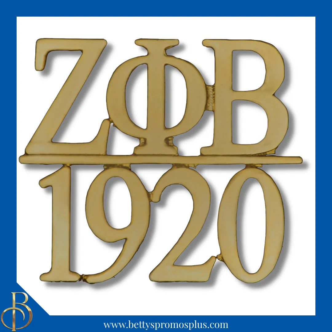Zeta Phi Beta ΖΦΒ 1920 Greek Lapel Pin-Gold-Zeta Phi Beta Paraphernalia-Zeta Phi Beta Lapel Pin-Betty's Promos Plus