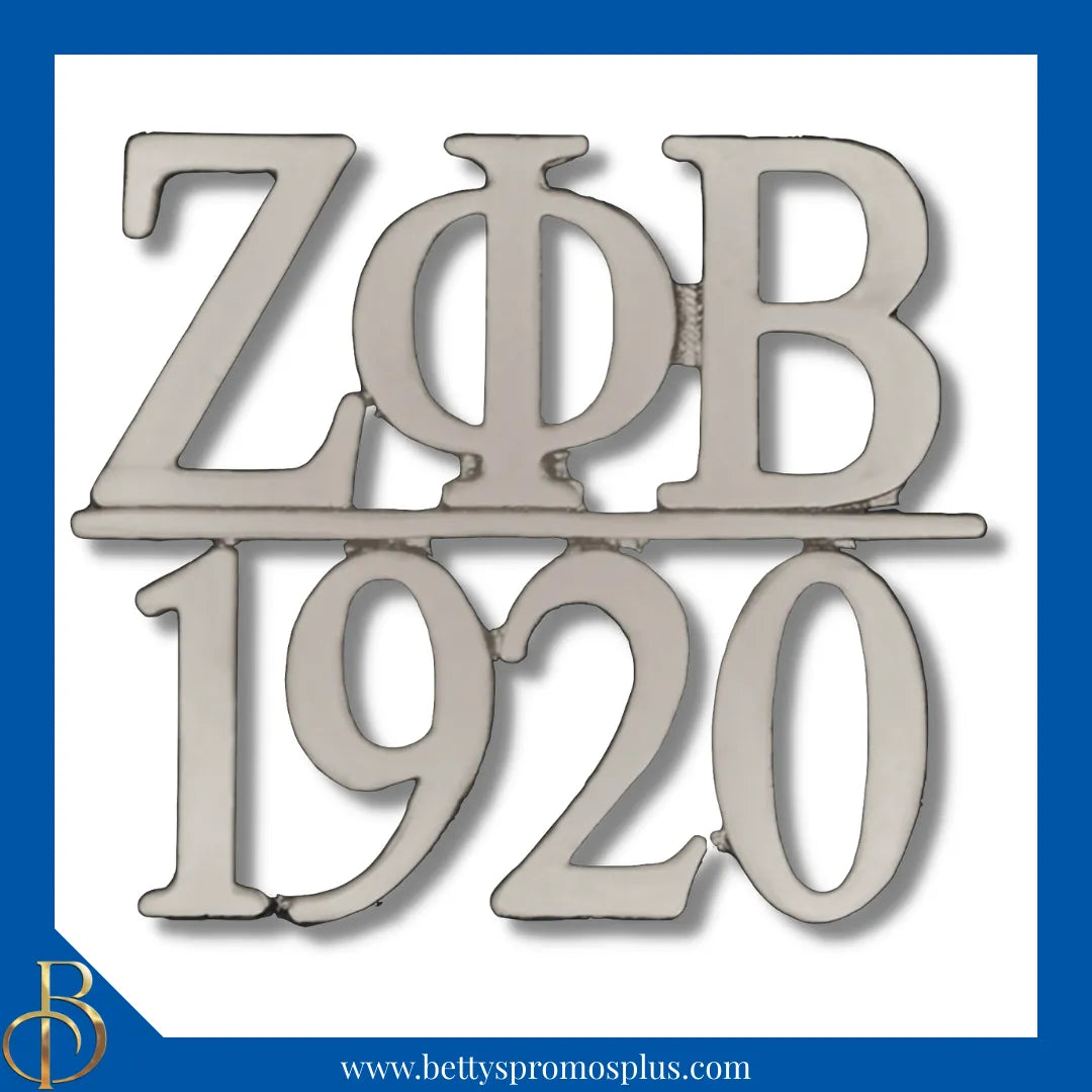Zeta Phi Beta ΖΦΒ 1920 Greek Lapel Pin-Silver-Zeta Phi Beta Paraphernalia-Zeta Phi Beta Lapel Pin-Betty's Promos Plus
