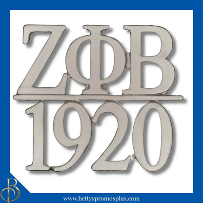 Zeta Phi Beta ΖΦΒ 1920 Greek Lapel Pin-Silver-Zeta Phi Beta Paraphernalia-Zeta Phi Beta Lapel Pin-Betty's Promos Plus