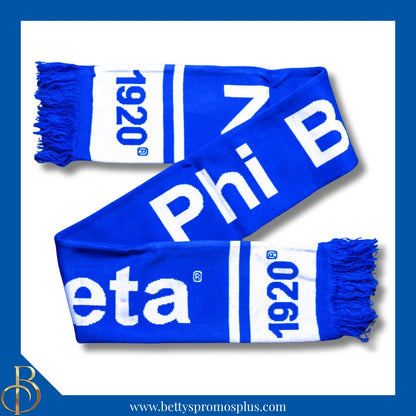 Zeta Phi Beta ΖΦΒ 1920 Sorority Knit Scarf-Blue-Zeta Phi Beta Paraphernalia-Zeta Phi Beta Scarf-Betty's Promos Plus