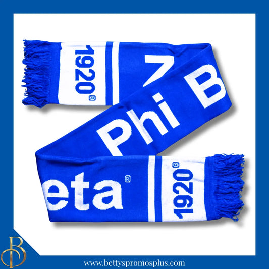Zeta Phi Beta ΖΦΒ 1920 Sorority Knit Scarf-Blue-Zeta Phi Beta Paraphernalia-Zeta Phi Beta Scarf-Betty's Promos Plus
