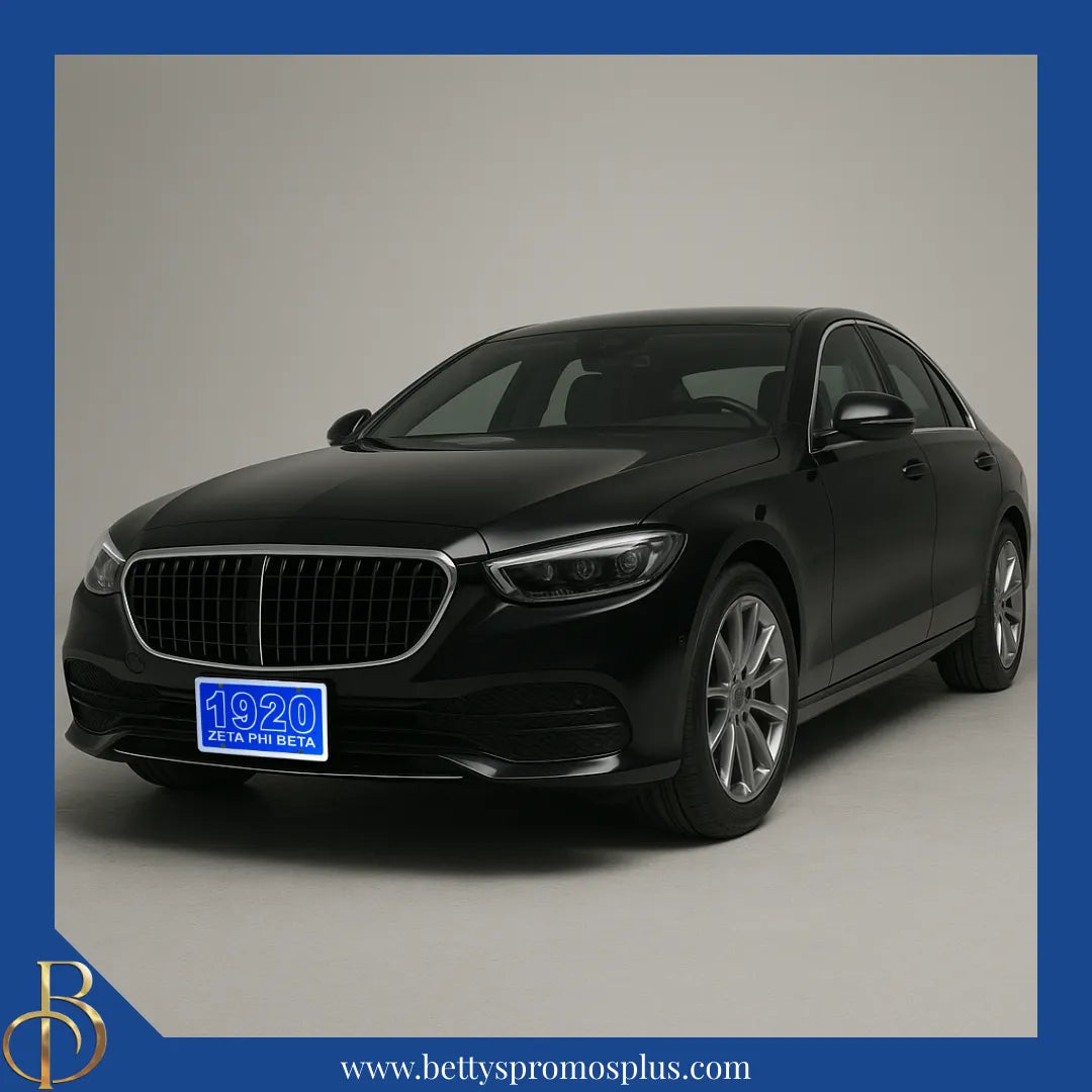 Zeta Phi Beta ΖΦΒ 1920 with Zeta Phi Beta Laser Engraved Mirrored Acrylic Auto Tag License Plate-Zeta Phi Beta Paraphernalia-Zeta Phi Beta Auto Tag-Betty's Promos Plus