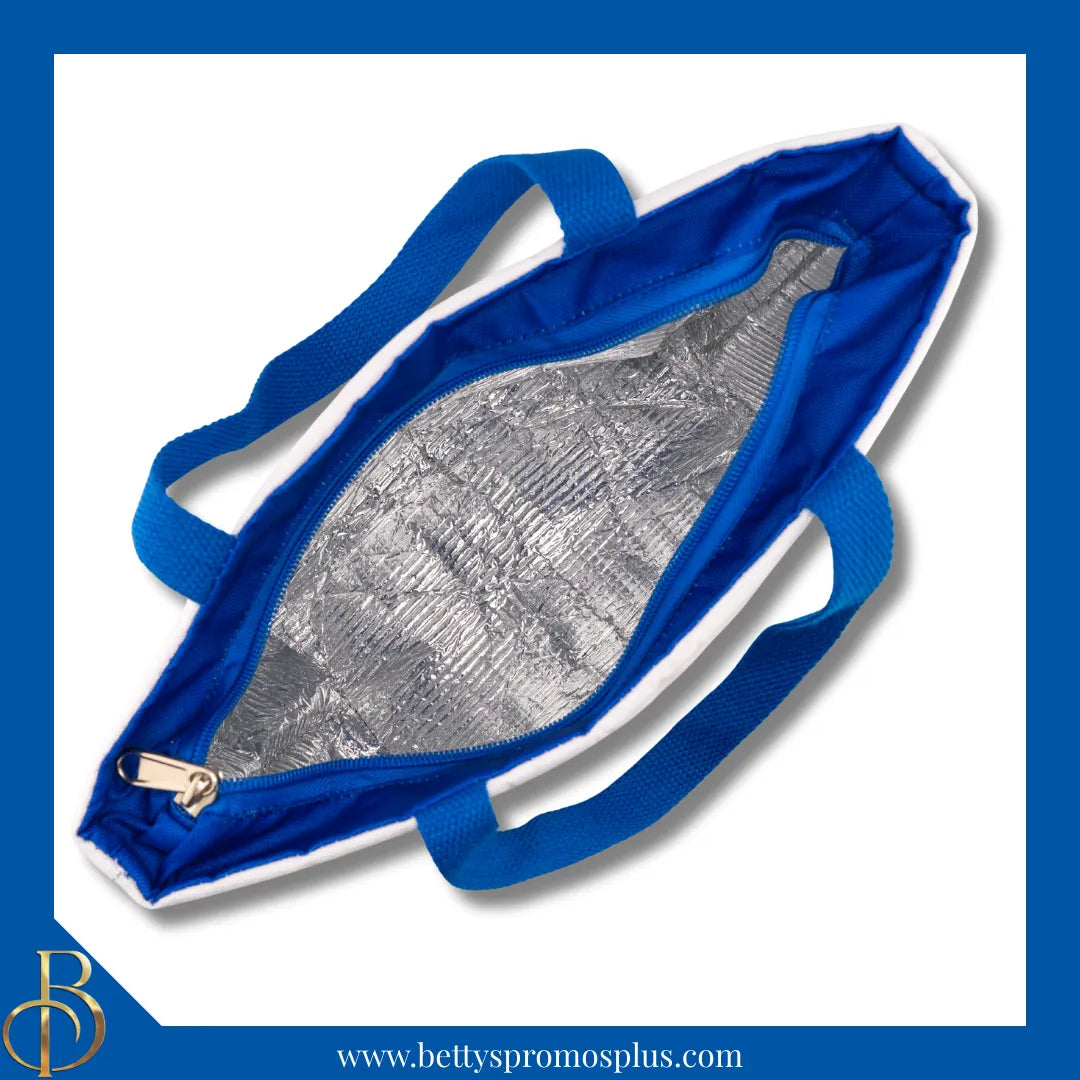 Zeta Phi Beta ΖΦΒ 2-Tone Insulated Lunch Bag with Handle-Zeta Phi Beta Paraphernalia-Zeta Phi Beta Lunch Bags-Betty's Promos Plus