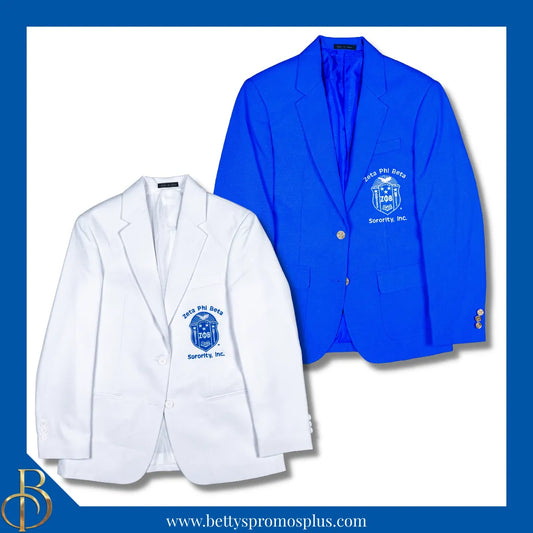Zeta Phi Beta ΖΦΒ Blazer with Embroidered Shield-Zeta Phi Beta Paraphernalia-Zeta Phi Beta Blazers-Betty's Promos Plus