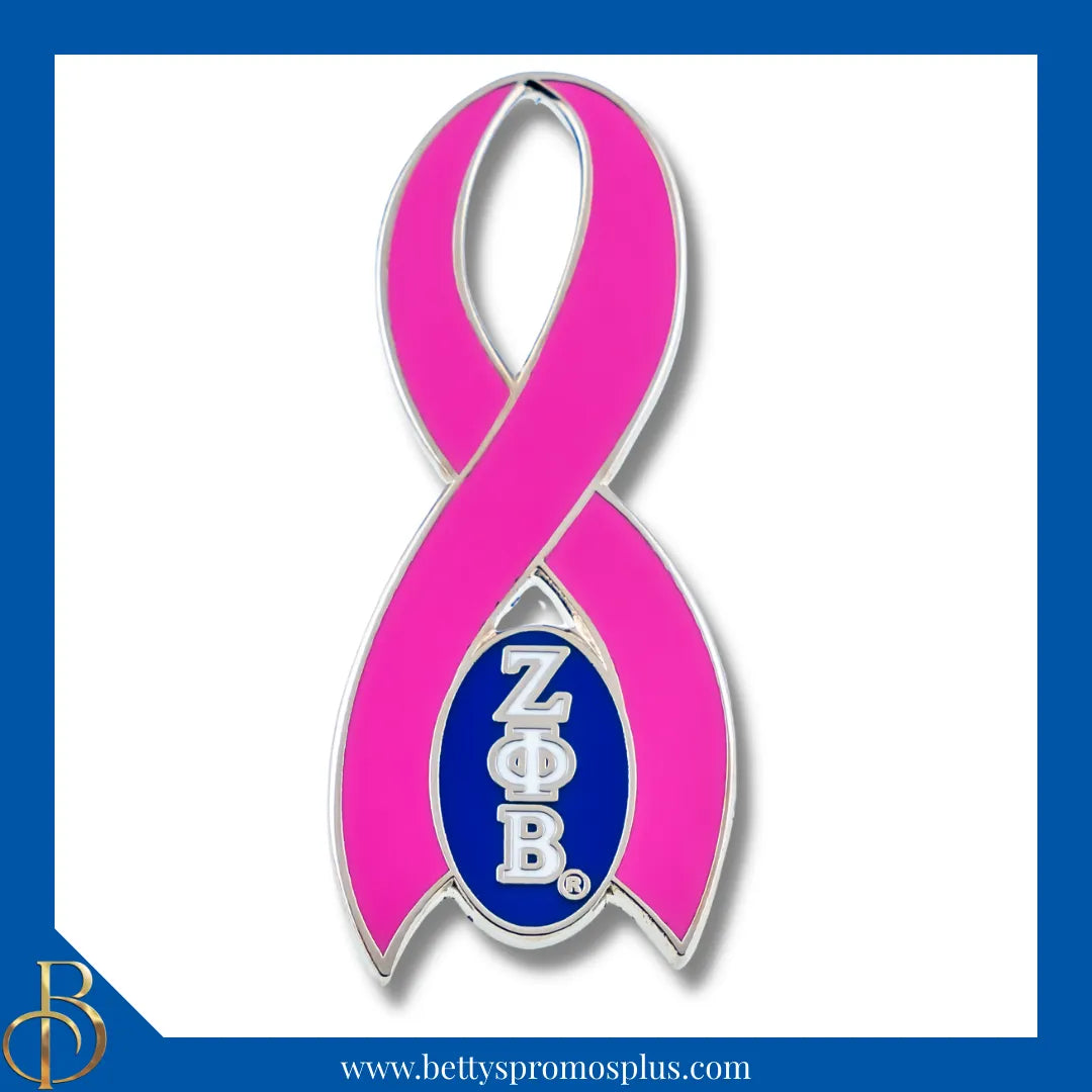 Zeta Phi Beta ΖΦΒ Breast Cancer Awareness Greek Lapel Pin-Pink-Zeta Phi Beta Paraphernalia-Zeta Phi Beta Lapel Pin-Betty's Promos Plus