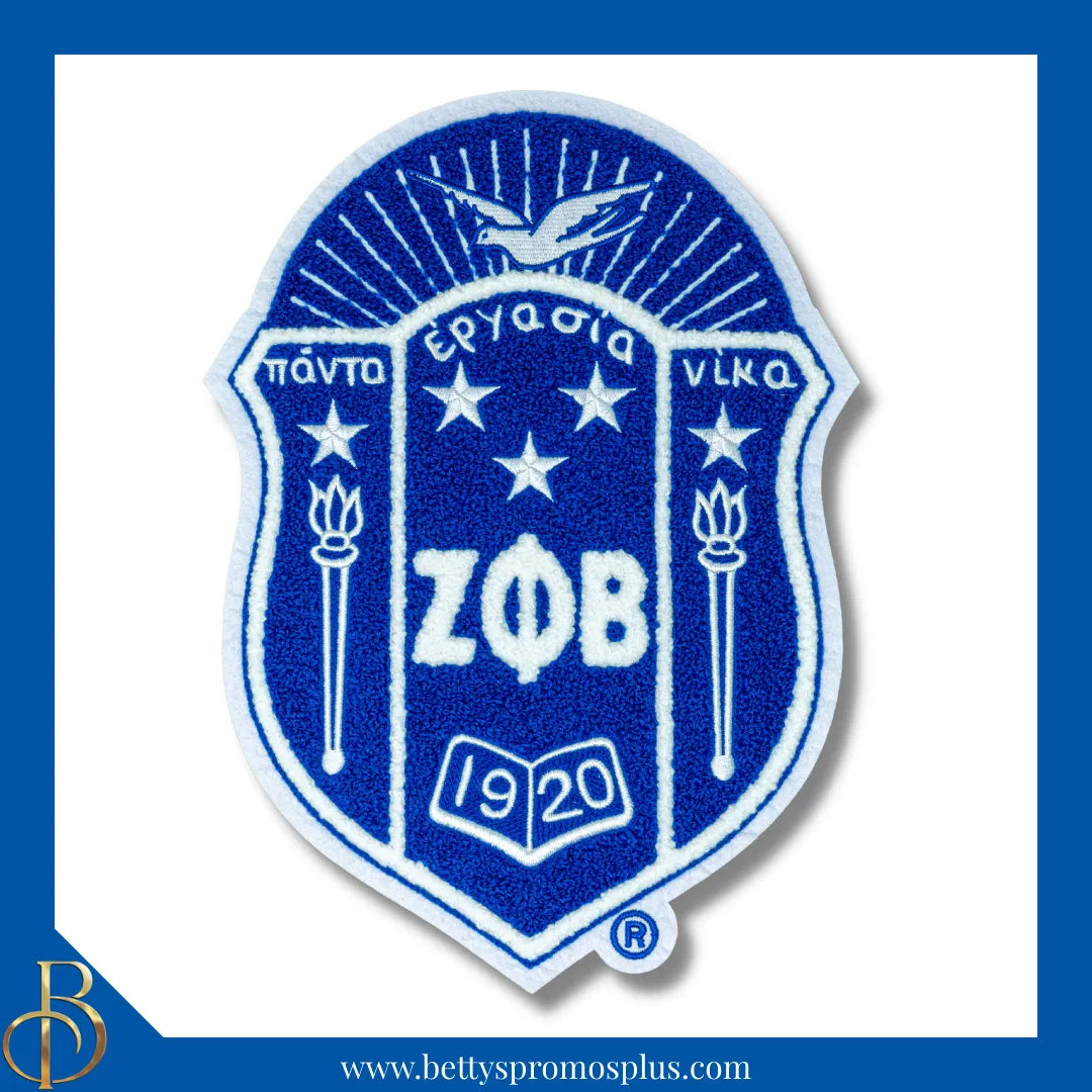 Zeta Phi Beta ΖΦΒ Chenille Shield Embroidery Patch-Chenille-Zeta Phi Beta Paraphernalia-Zeta Phi Beta Patch-Betty's Promos Plus