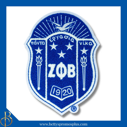 Zeta Phi Beta ΖΦΒ Chenille Shield Embroidery Patch-Chenille-Zeta Phi Beta Paraphernalia-Zeta Phi Beta Patch-Betty's Promos Plus