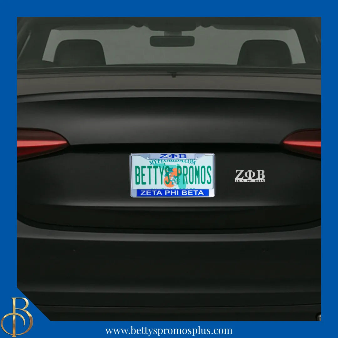 Zeta Phi Beta ΖΦΒ Chrome Car Badge Auto Emblem Sticker Decal-Zeta Phi Beta Paraphernalia-Zeta Phi Beta Auto Decal-Betty's Promos Plus