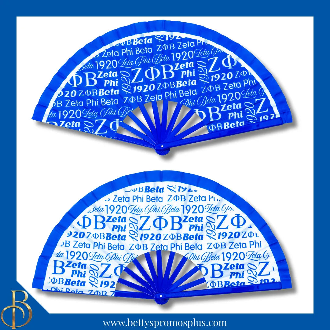 Zeta Phi Beta ΖΦΒ Clacking Accordion Handheld Fan-Zeta Phi Beta Paraphernalia-Zeta Phi Beta Fan-Betty's Promos Plus