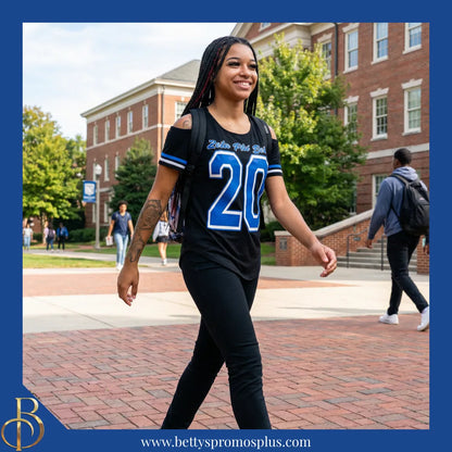 Zeta Phi Beta ΖΦΒ Cold Shoulder 20 Screen Printed T-Shirt-Zeta Phi Beta Paraphernalia-Zeta Phi Beta T-Shirts-Betty's Promos Plus