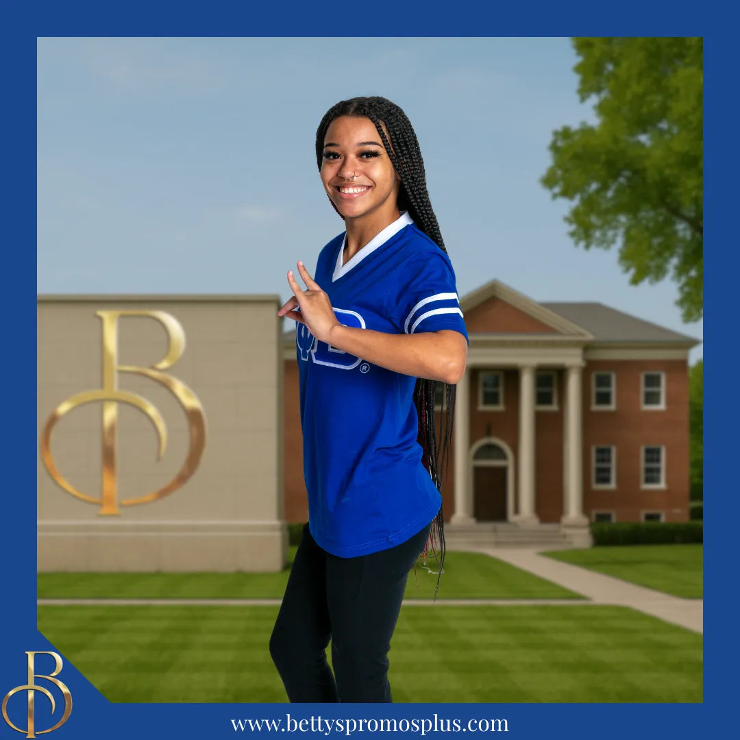 Zeta Phi Beta ΖΦΒ Double Stitched Appliqué Embroidered Jersey T-Shirt-Zeta Phi Beta Paraphernalia-Zeta Phi Beta T-Shirts-Betty's Promos Plus
