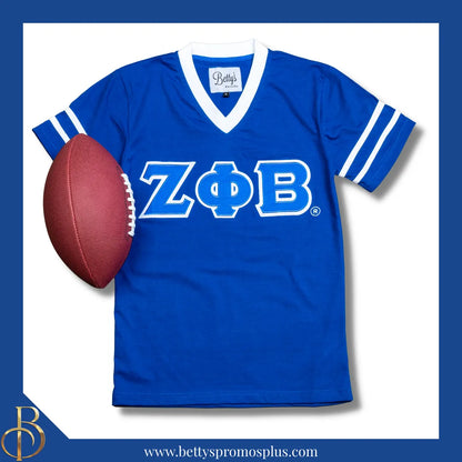 Zeta Phi Beta ΖΦΒ Double Stitched Appliqué Embroidered Jersey T-Shirt-Zeta Phi Beta Paraphernalia-Zeta Phi Beta T-Shirts-Betty's Promos Plus