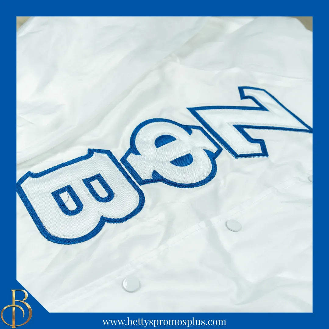 Zeta Phi Beta ΖΦΒ Double-Stitched Embroidered Windbreaker Line Jacket-Zeta Phi Beta Paraphernalia-Zeta Phi Beta Line Jacket-Betty's Promos Plus