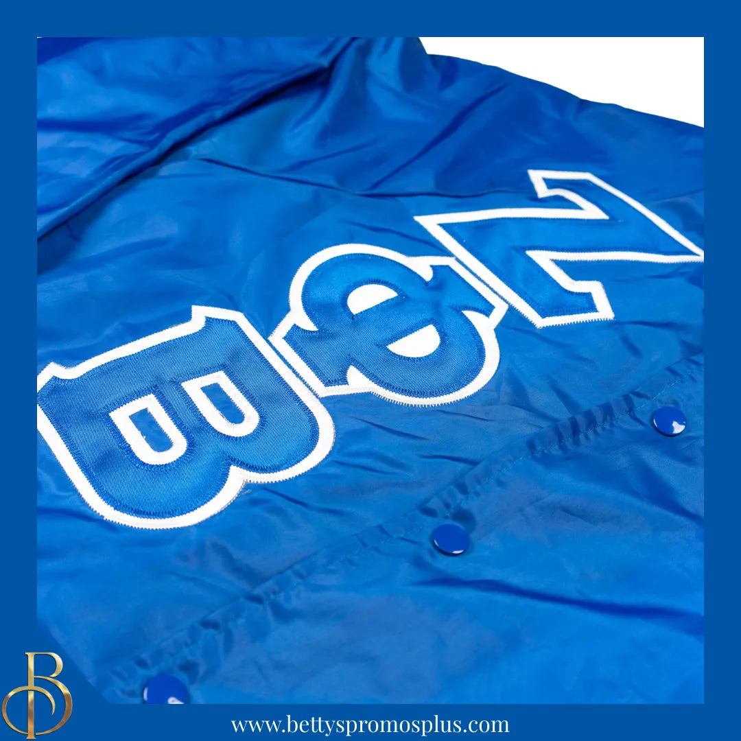 Zeta Phi Beta ΖΦΒ Double-Stitched Embroidered Windbreaker Line Jacket-Zeta Phi Beta Paraphernalia-Zeta Phi Beta Line Jacket-Betty's Promos Plus