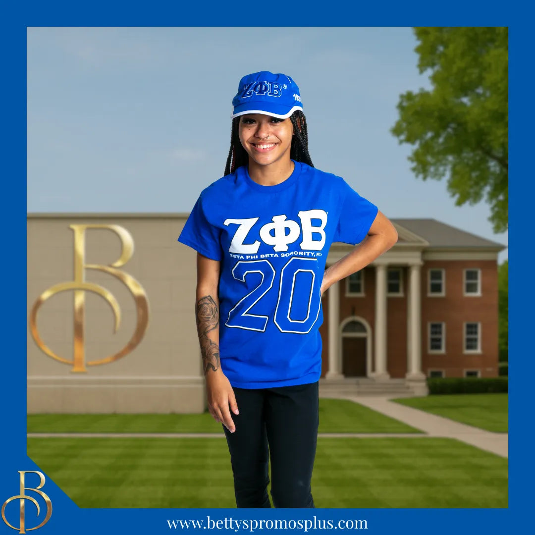 Zeta Phi Beta ΖΦΒ Embroidered Greek Letters Featherlight Moisture Wicking Hat-Zeta Phi Beta Paraphernalia-Zeta Phi Beta Hats-Betty's Promos Plus
