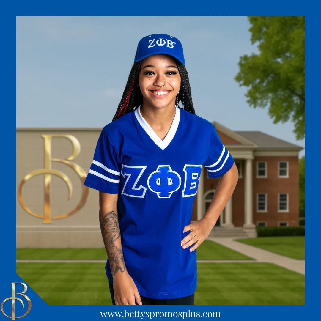 Zeta Phi Beta ΖΦΒ Embroidered Shield Baseball Cap-Zeta Phi Beta Paraphernalia-Zeta Phi Beta Hats-Betty's Promos Plus
