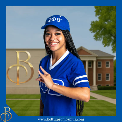 Zeta Phi Beta ΖΦΒ Embroidered Shield Baseball Cap-Zeta Phi Beta Paraphernalia-Zeta Phi Beta Hats-Betty's Promos Plus